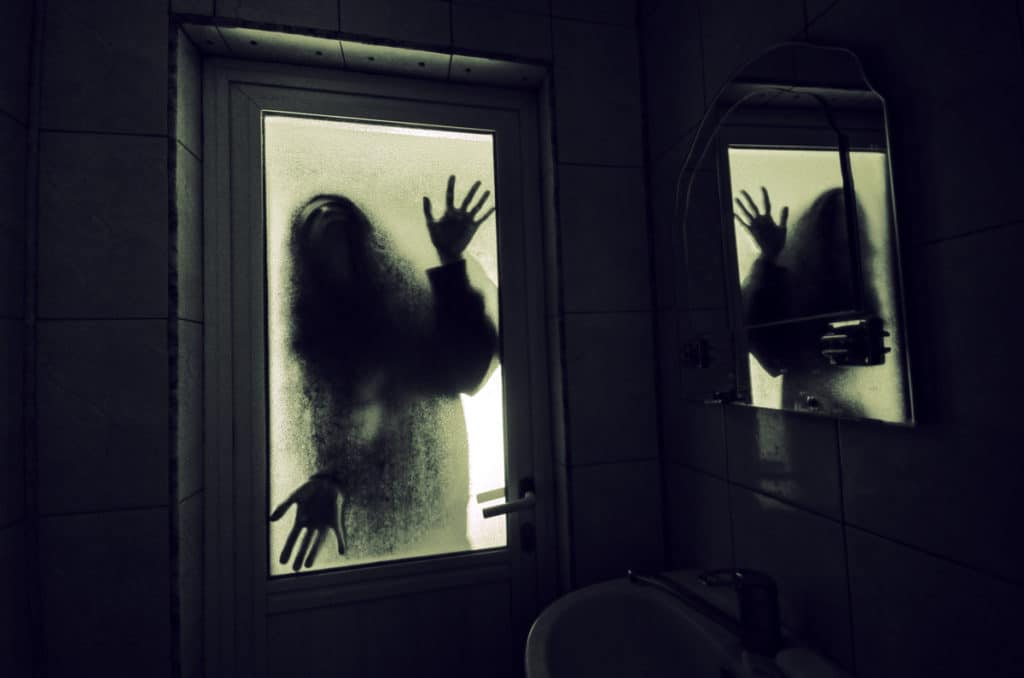 Horror,Woman,In,Window,Wood,Hand,Hold,Cage,Scary,Scene